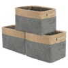 Twill Storage Basket Set (3 Pack) 1 Twill Storage Basket Set (3 Pack) -Sorbus Decor Shop 1.BSKT3 GRY Main test image