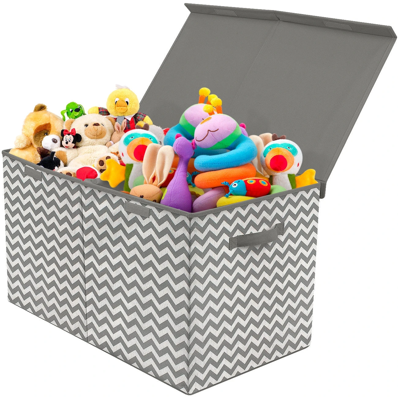 Storage Fabric Toy Chest (Chevron Pattern) 3 Storage Fabric Toy Chest (Chevron Pattern)