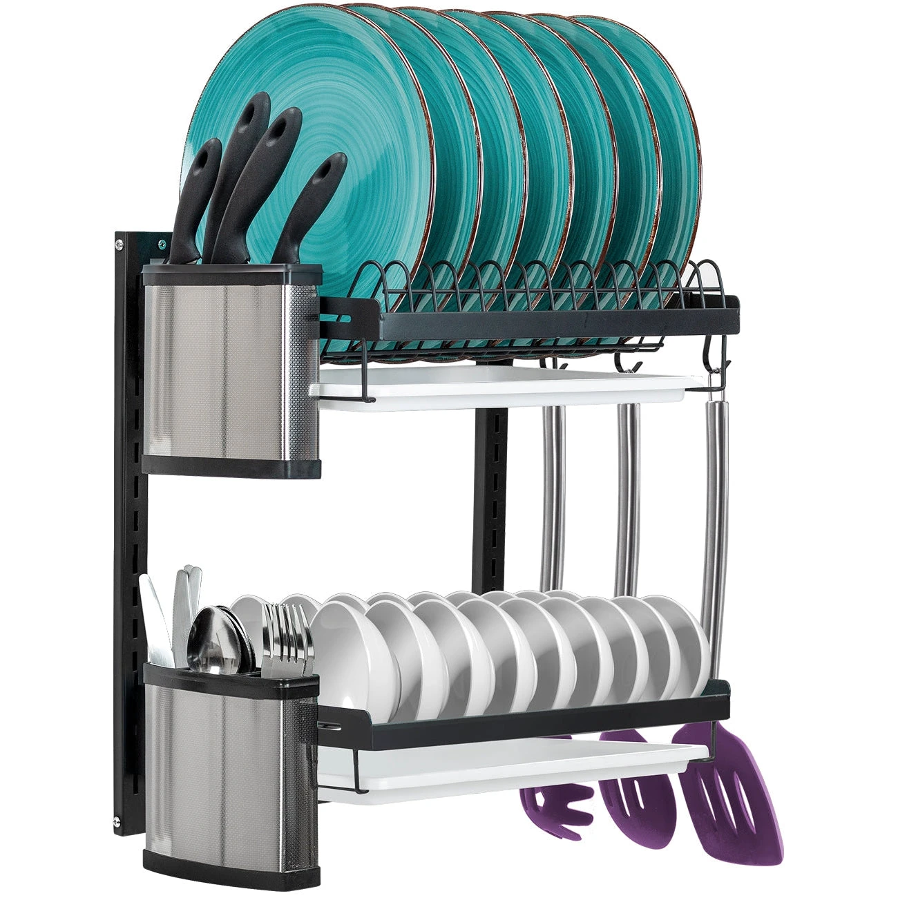 Dish Drying Wall Rack (2 Tier) 3 Dish Drying Wall Rack (2 Tier)