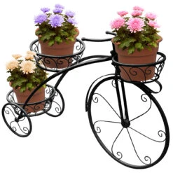 Tricycle Flower Pot Stand 19 Tricycle Flower Pot Stand -Sorbus Decor Shop 1. FLR ST2 BLK Main