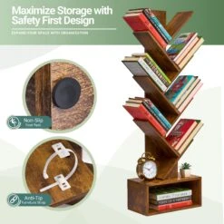 7 Tier Tree Bookshelf With Storage -Sorbus Decor Shop 10 28de6ed5 f570 498c a387 86923e1328de