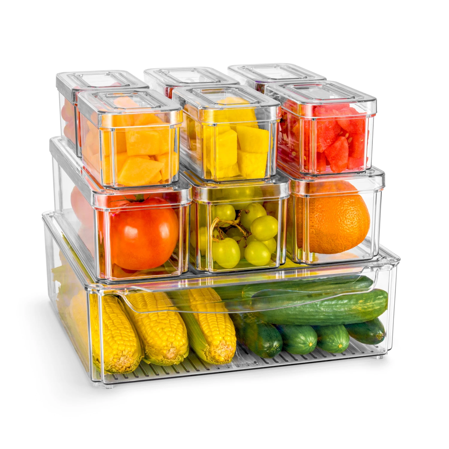 Stackable Food Storage Bins With Lids (10 Pack) 8 Stackable Food Storage Bins With Lids (10 Pack) - Image 6