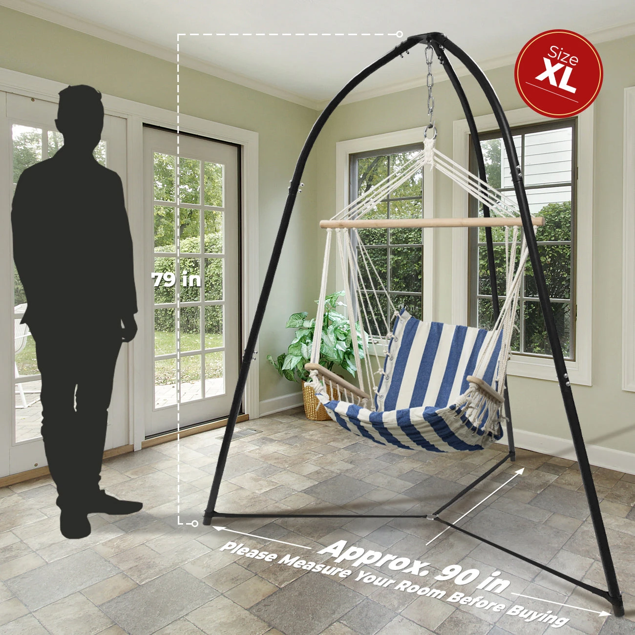 Steel Hammock Chair Stand Tripod Style 4 Steel Hammock Chair Stand Tripod Style - Image 2