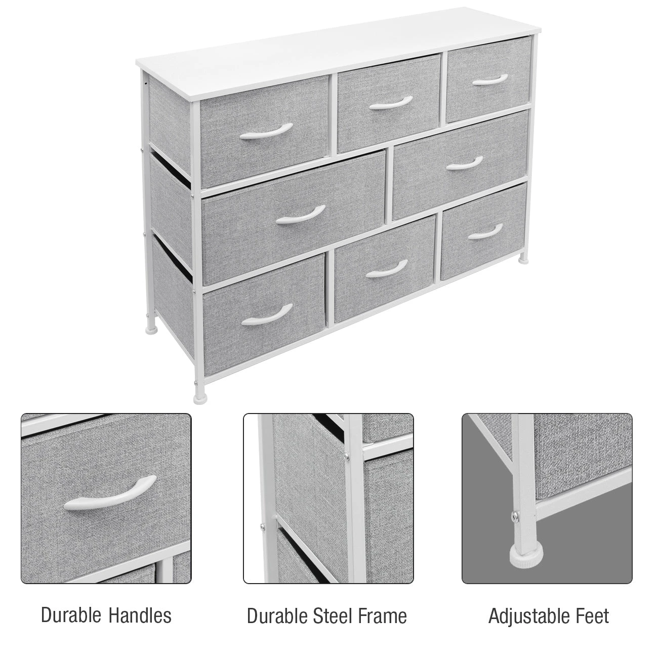 8 Drawer Dresser (Wood Top) 17 8 Drawer Dresser (Wood Top) - Image 15