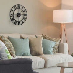 16" Wall Clock (Roman) 25 16" Wall Clock (Roman) -Sorbus Decor Shop 16in BLK WALLCLK 5