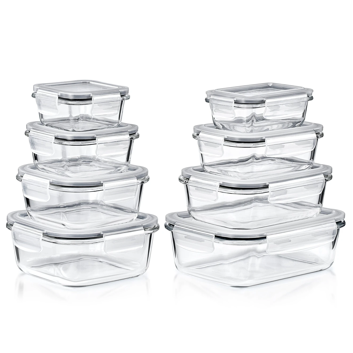 Glass Food Storage Containers With Lids (16 Pcs) 4 Glass Food Storage Containers With Lids (16 Pcs) - Image 2