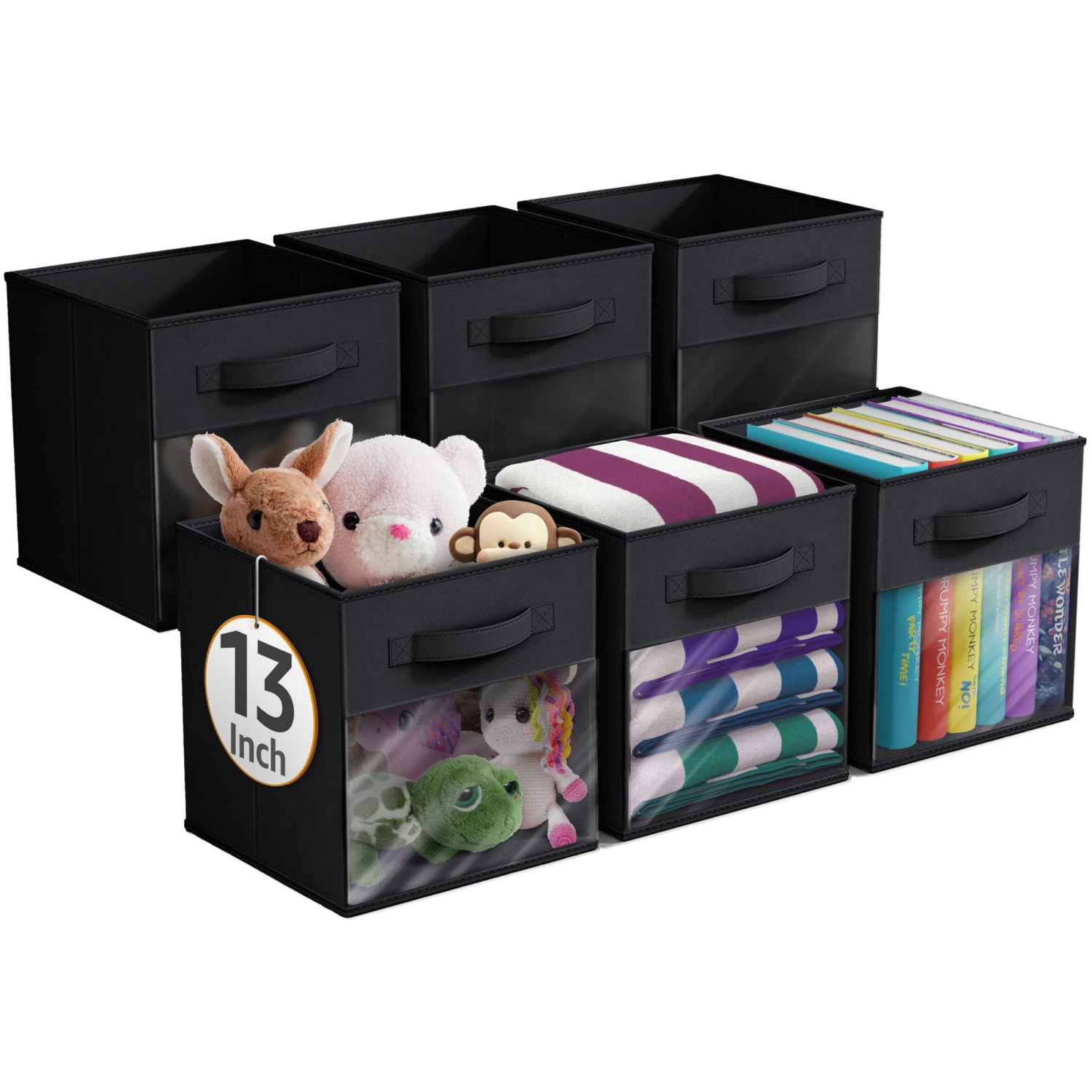 13" Large Storage Bin With Clear Window – 6-Pack 11 13" Large Storage Bin With Clear Window – 6-Pack - Image 9