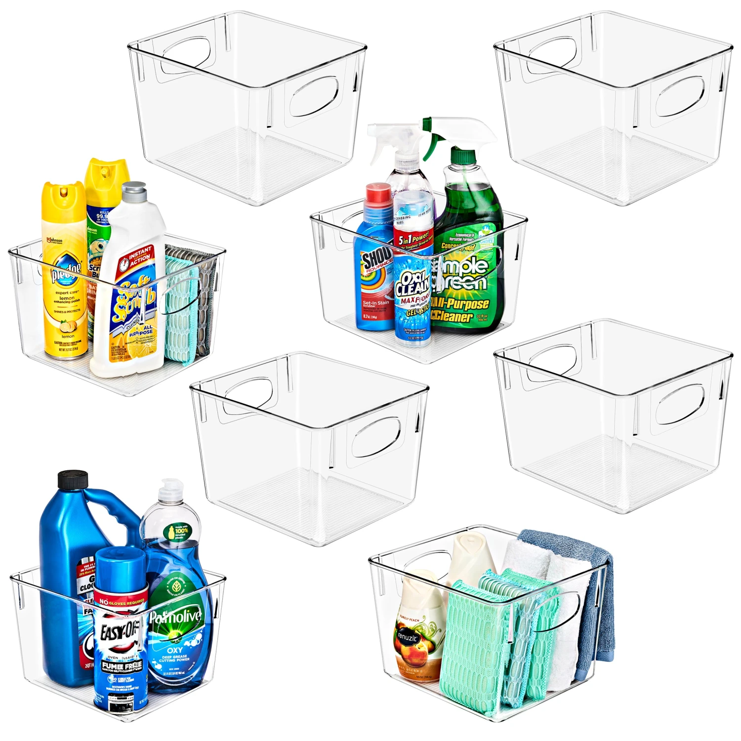 Storage Plastic Bin Set 3 Storage Plastic Bin Set