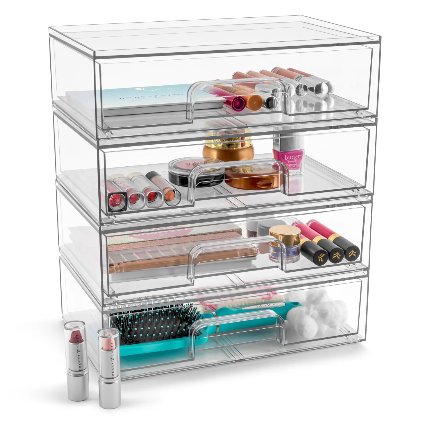 Acrylic Organizer Storage Drawers (4 Flat Drawer) 3 Acrylic Organizer Storage Drawers (4 Flat Drawer)