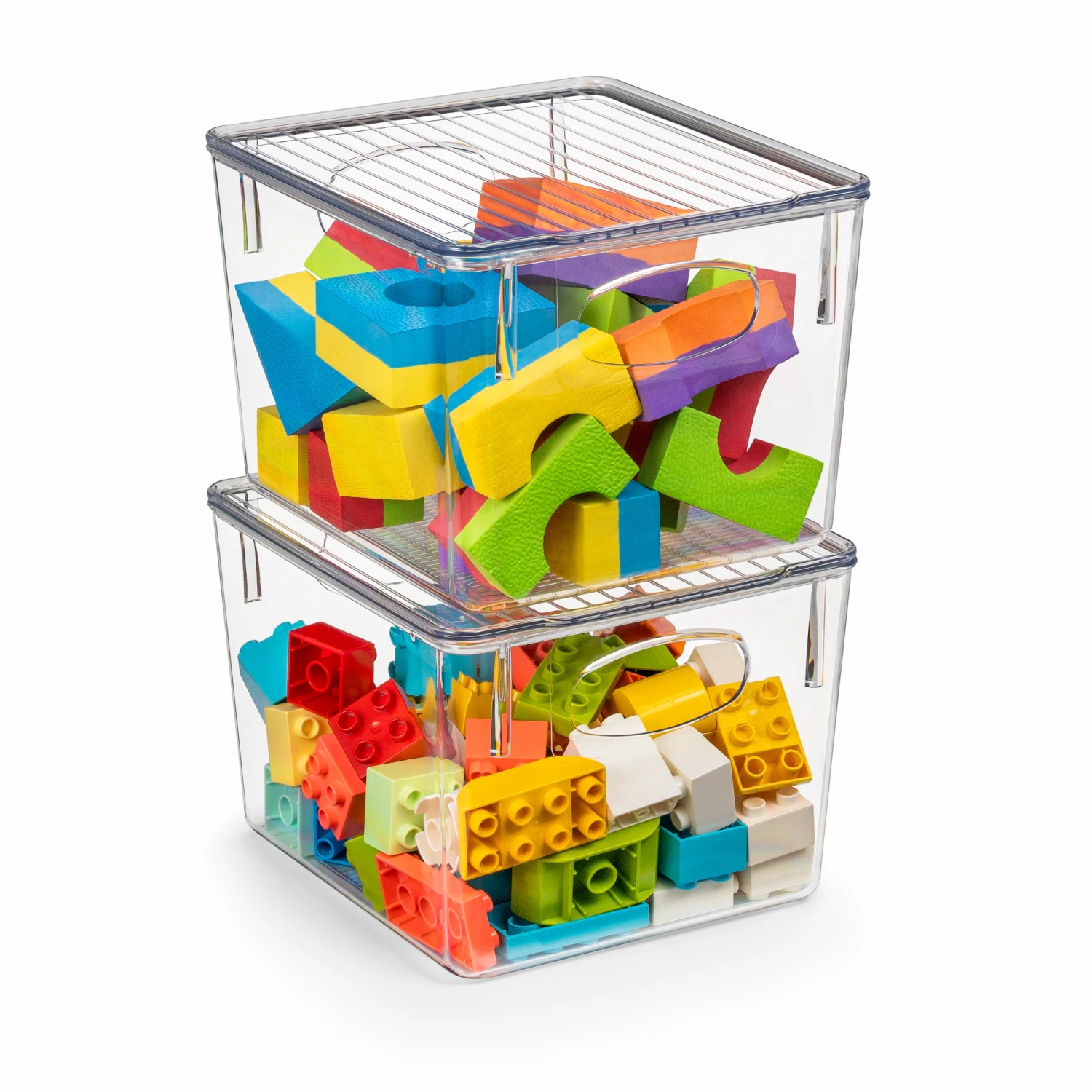 Plastic Bins With Lid Set (Medium) 4 Plastic Bins With Lid Set (Medium) - Image 2