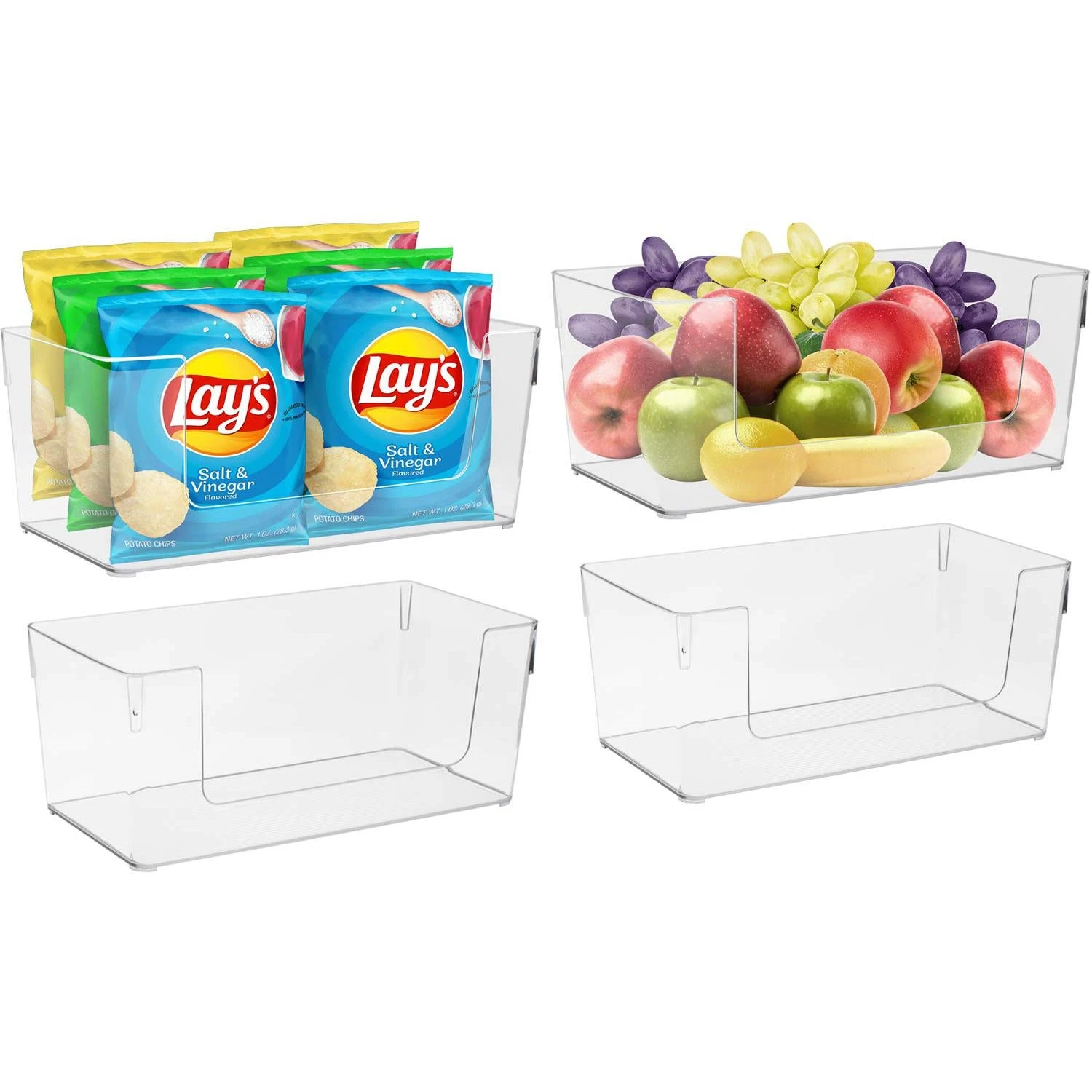 Clear Open Front Container Bin Set 5 Clear Open Front Container Bin Set - Image 3