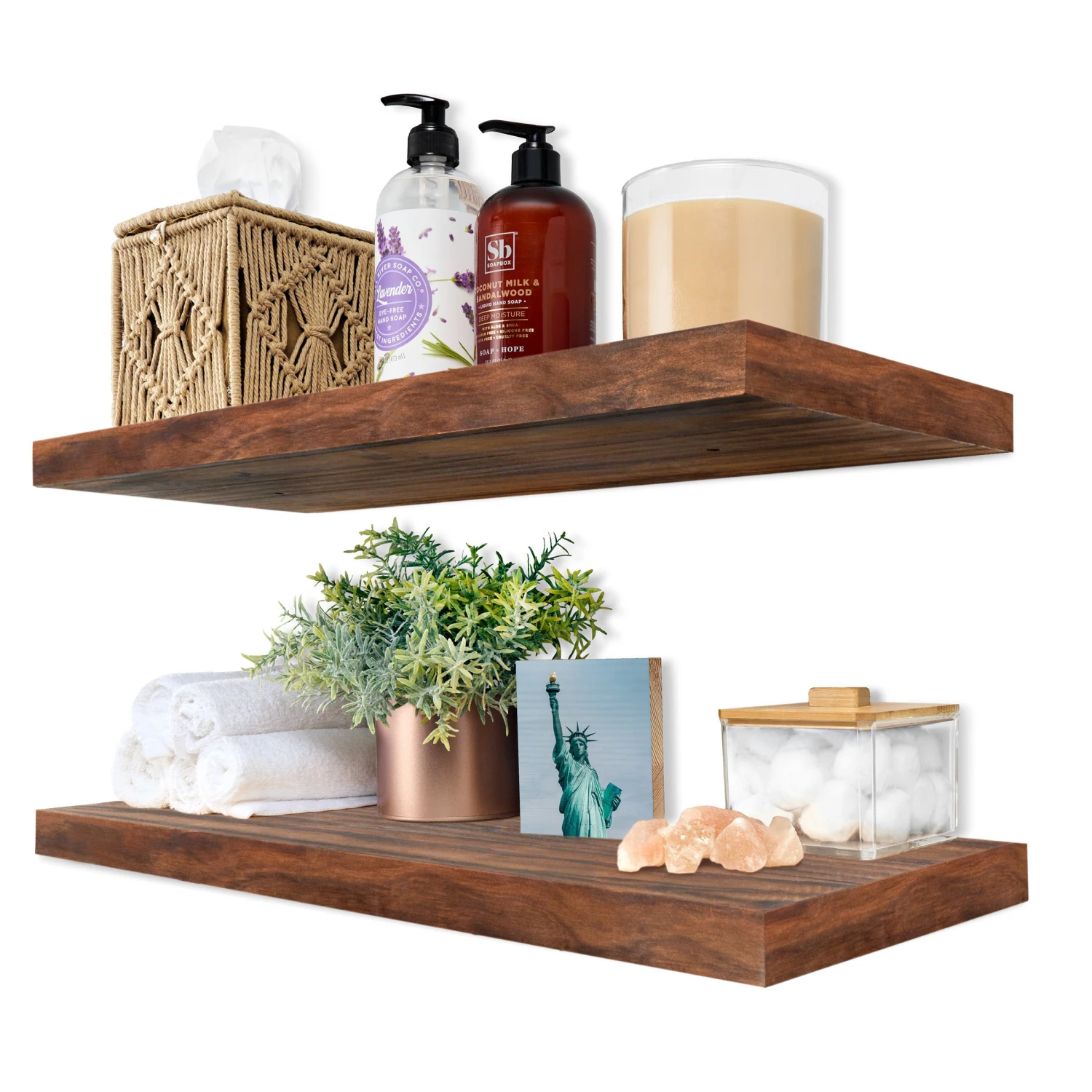 Solid Wood Floating Shelves (Set Of 2, 24”) 12 Solid Wood Floating Shelves (Set Of 2, 24”) - Image 10