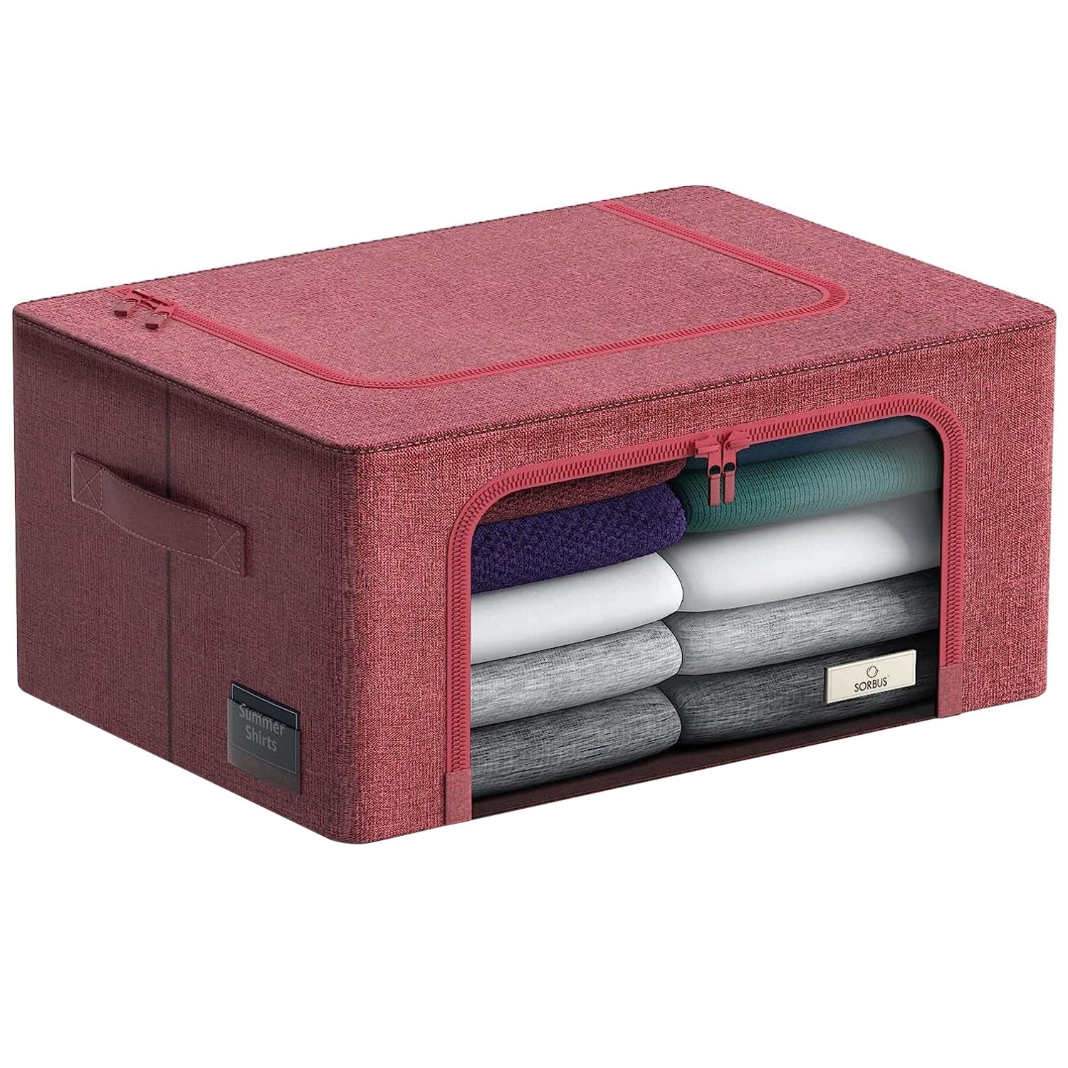 Small Storage Bin With Metal Frames (Single Pack) 3 Small Storage Bin With Metal Frames (Single Pack)