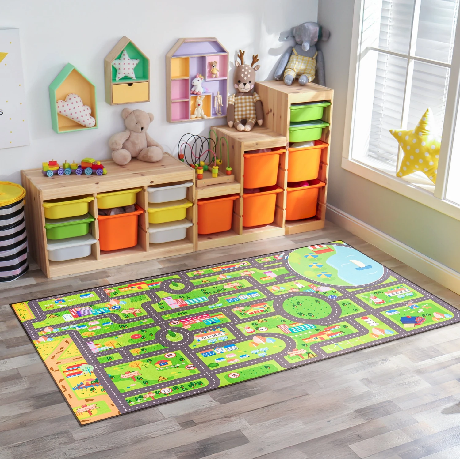 City Streets Car Road Map Kids Play Mat (L, XL) 11 City Streets Car Road Map Kids Play Mat (L, XL) - Image 9