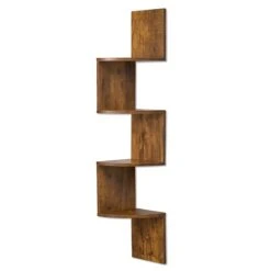 5-Tier Zig Zag Geometric Corner Wall Book Shelf Unit -Sorbus Decor Shop 1 386e2e16 aa40 487f a3fe 4f855d838207
