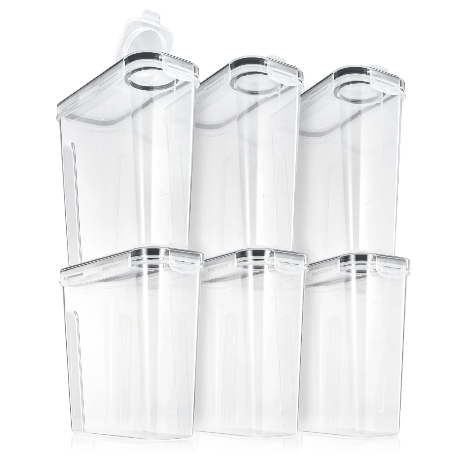 Narrow Airtight Food Storage Dispensers (6 Pack) 6 Narrow Airtight Food Storage Dispensers (6 Pack) - Image 5