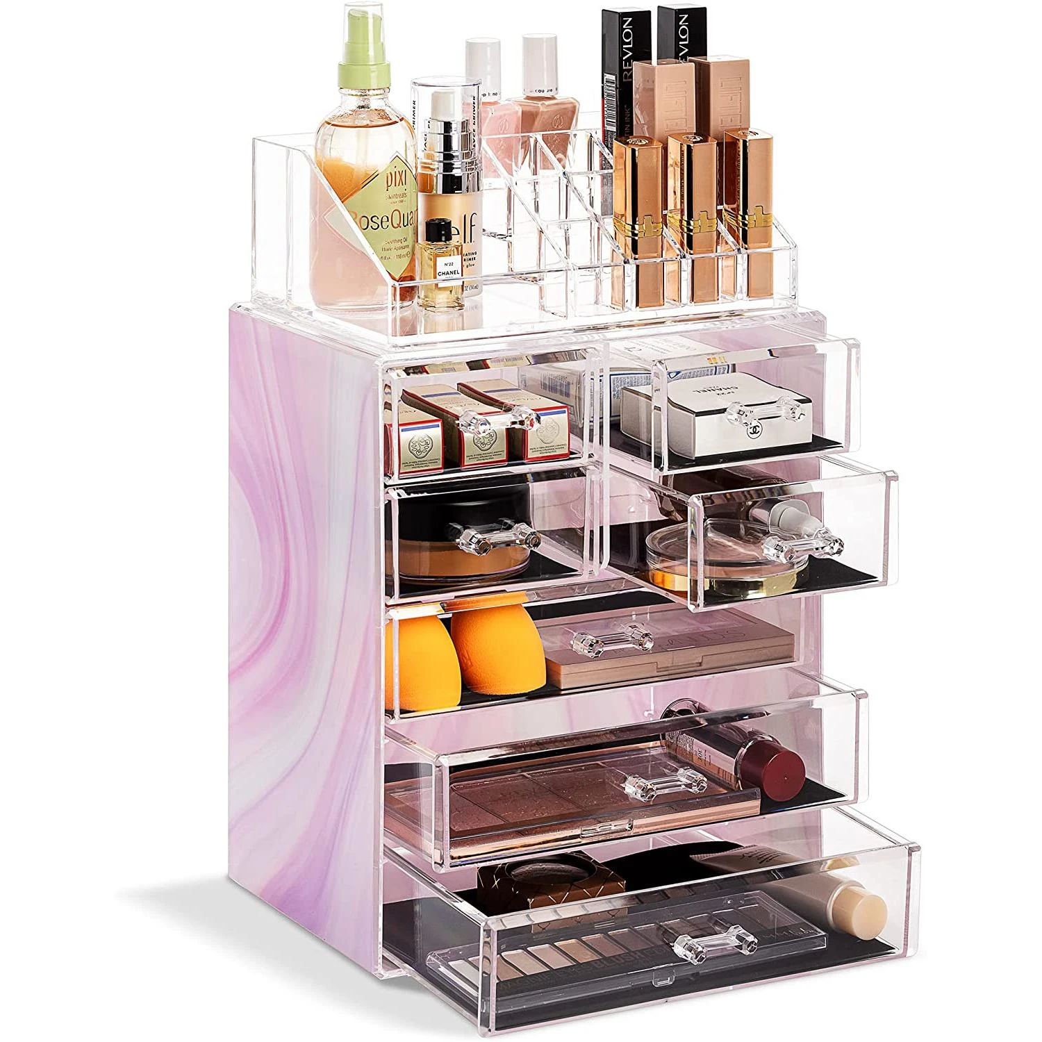 Makeup Organizer Set (7 Drawer Tie-Dye) 4 Makeup Organizer Set (7 Drawer Tie-Dye) - Image 2