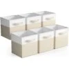 11" Cube Storage Fabric Bins (Two-Toned, 6 Pack) 1 11" Cube Storage Fabric Bins (Two-Toned, 6 Pack) -Sorbus Decor Shop 1 4d091c78 f1d0 4e58 9d4c c78cf3c630b3