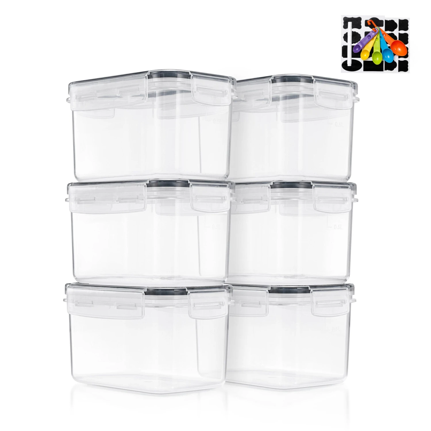 Medium Airtight Food Storage Containers (6 Pack) 7 Medium Airtight Food Storage Containers (6 Pack) - Image 5