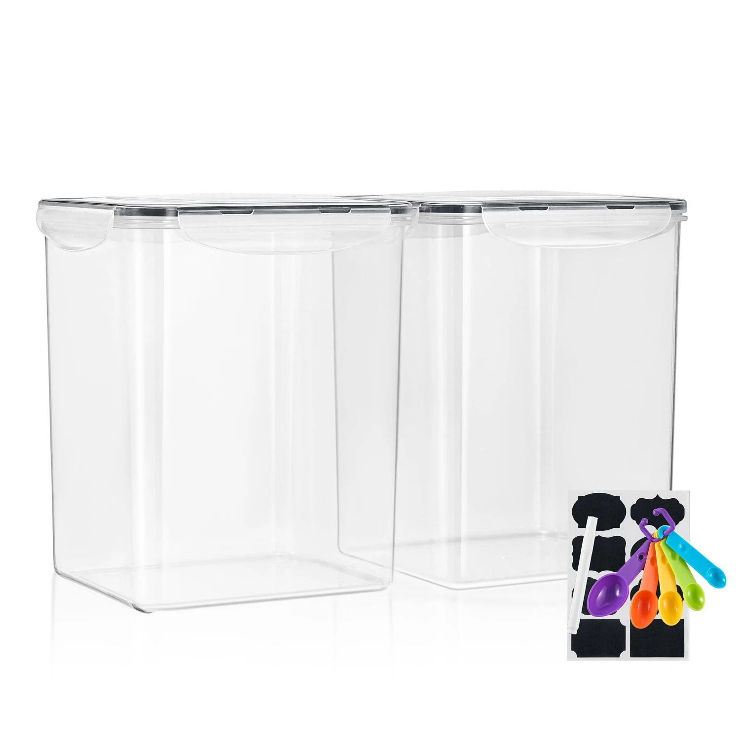 Large Food Storage Airtight Containers (2 Pack) 4 Large Food Storage Airtight Containers (2 Pack) - Image 2