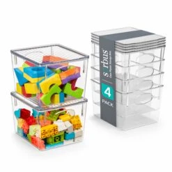 Plastic Bins With Lid Set (Medium) 28 Plastic Bins With Lid Set (Medium) -Sorbus Decor Shop 1 63ecabb7 ced5 4e0e be56 98a7c878775a