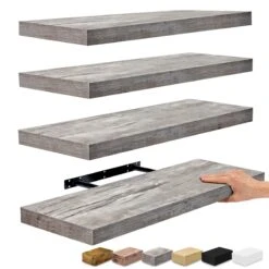24" Floating Shelves (4 Pk) -Sorbus Decor Shop 1 663aea0a d565 4705 b580 35af13acd413