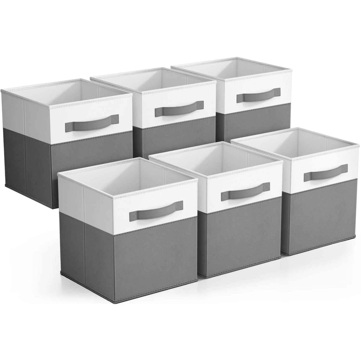 11" Cube Storage Fabric Bins (Two-Toned, 6 Pack) 20 11" Cube Storage Fabric Bins (Two-Toned, 6 Pack) - Image 18
