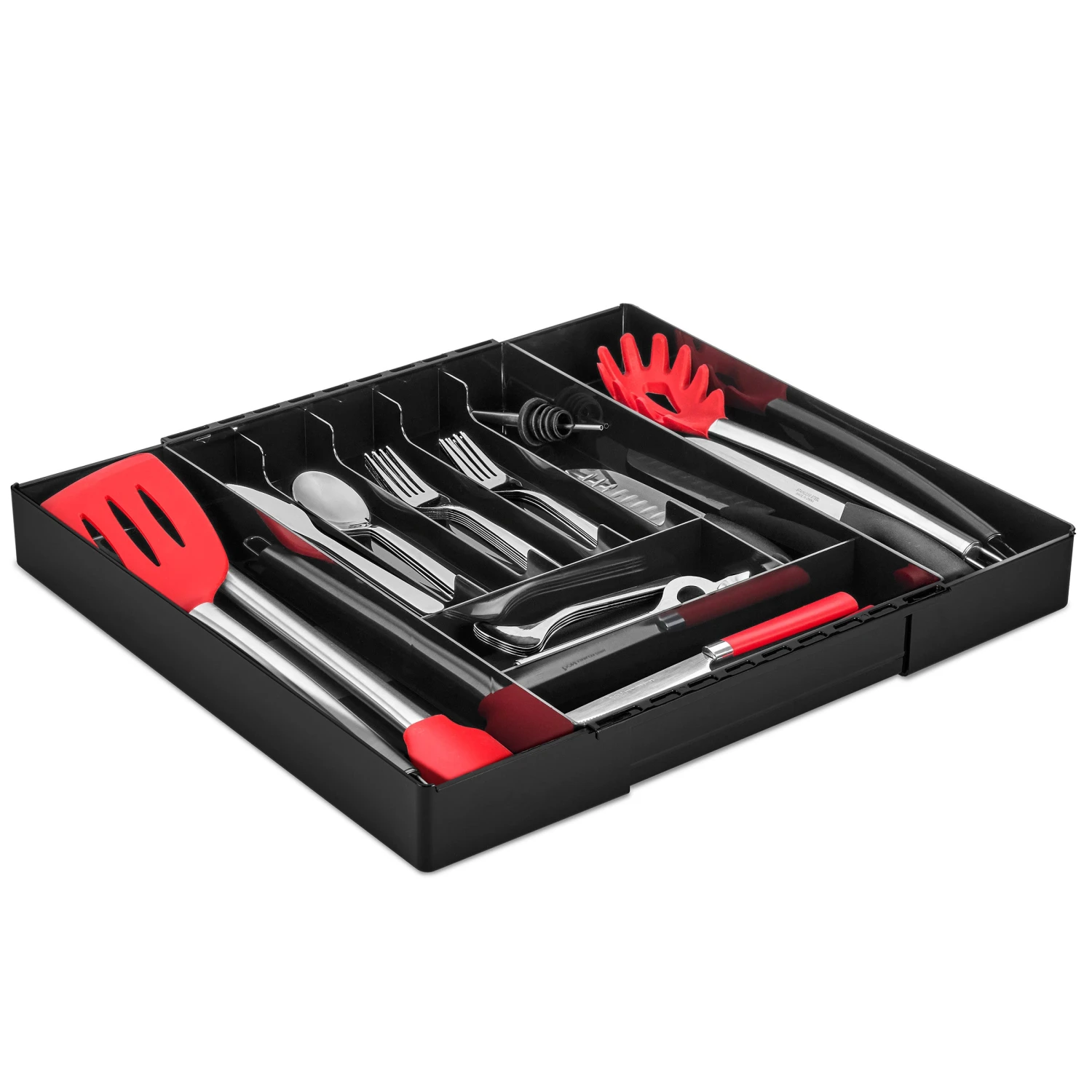 Expandable Kitchen Drawer Organizer & Utensil Tray 3 Expandable Kitchen Drawer Organizer & Utensil Tray