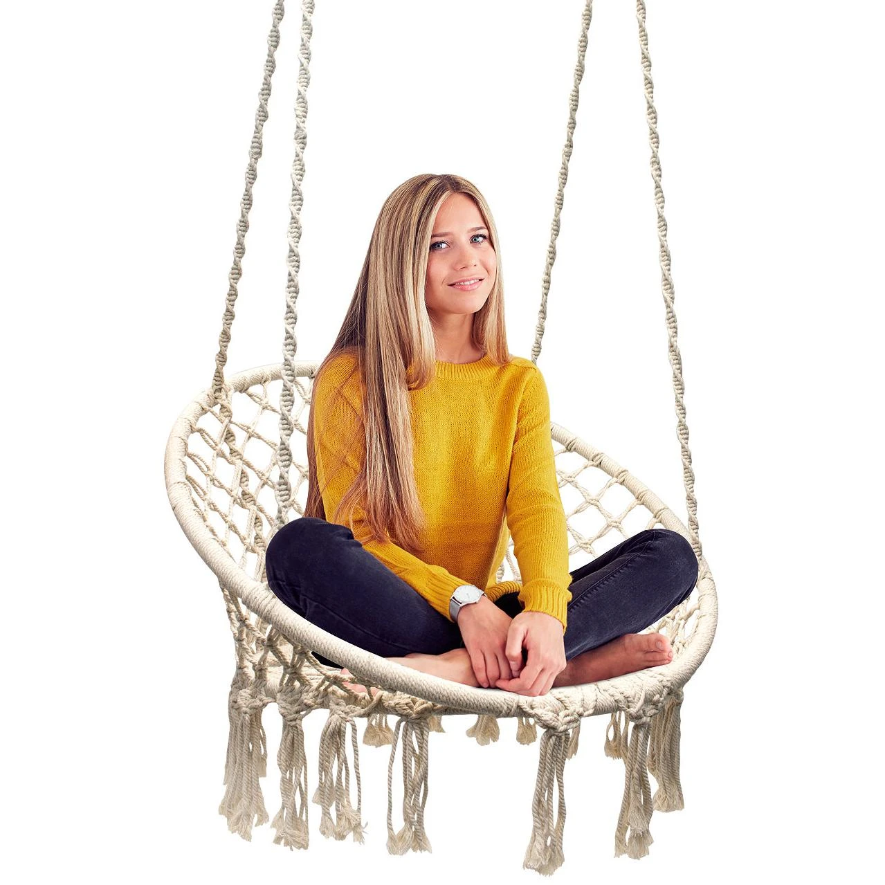 Hammock Chair Macrame Swing 4 Hammock Chair Macrame Swing - Image 2