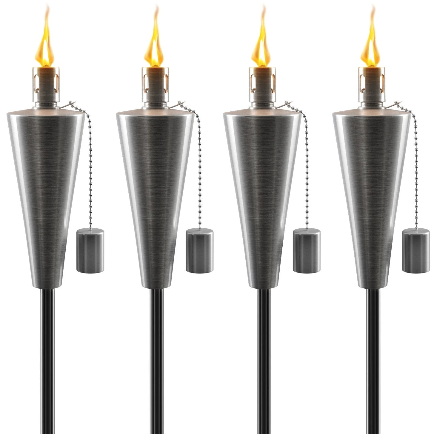 Matney Outdoor Torch Lights - Set Of 4 (Cylinder) 5 Matney Outdoor Torch Lights - Set Of 4 (Cylinder) - Image 3