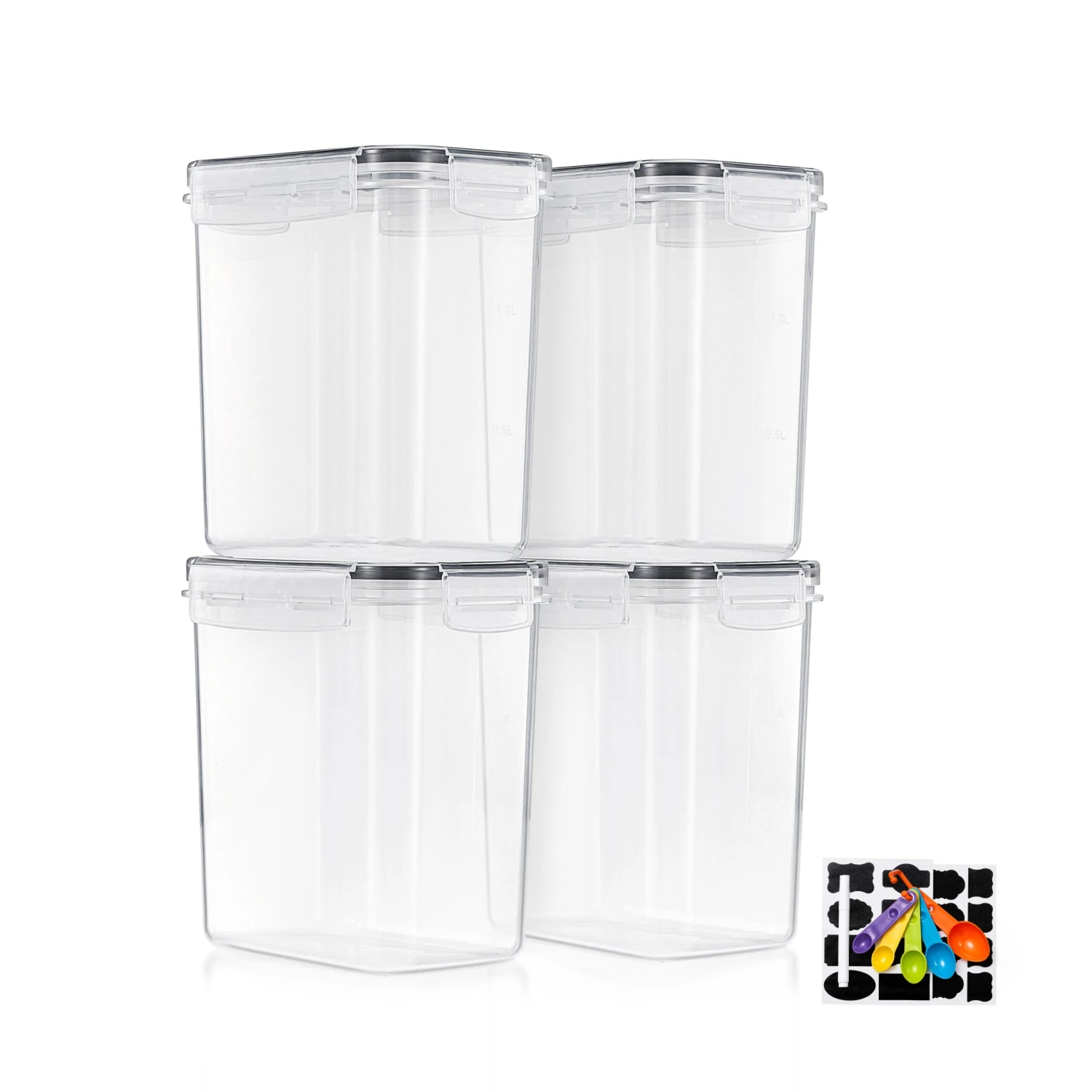 Medium Airtight Food Storage Containers (4 Pack) 6 Medium Airtight Food Storage Containers (4 Pack) - Image 4