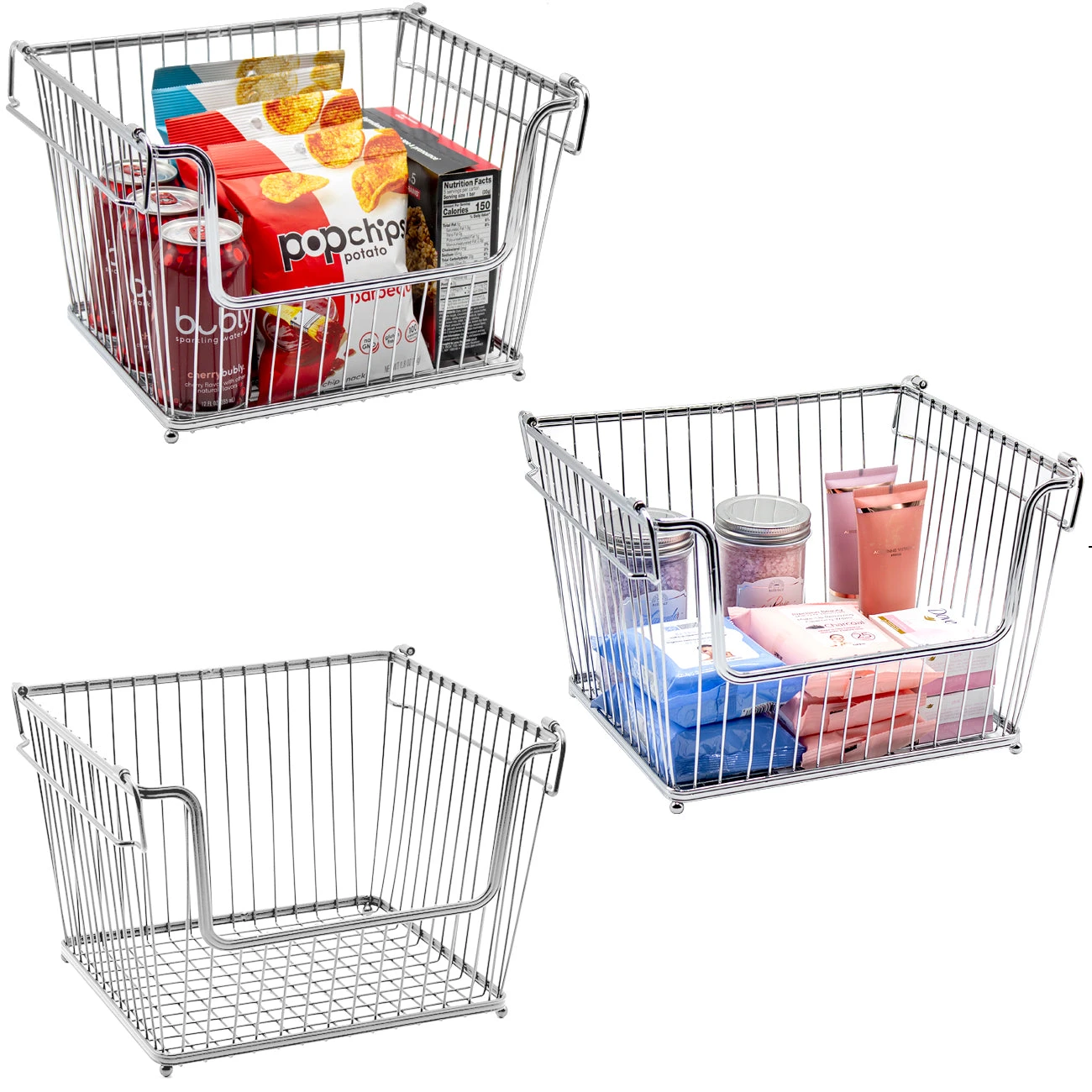 Farmhouse Wire Scoop Basket Bins (3 Pack) 14 Farmhouse Wire Scoop Basket Bins (3 Pack) - Image 12
