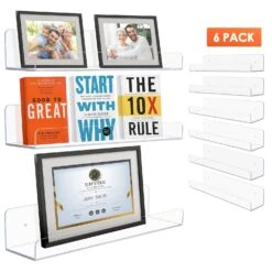 Acrylic Wall Display Shelf (6 Pc)