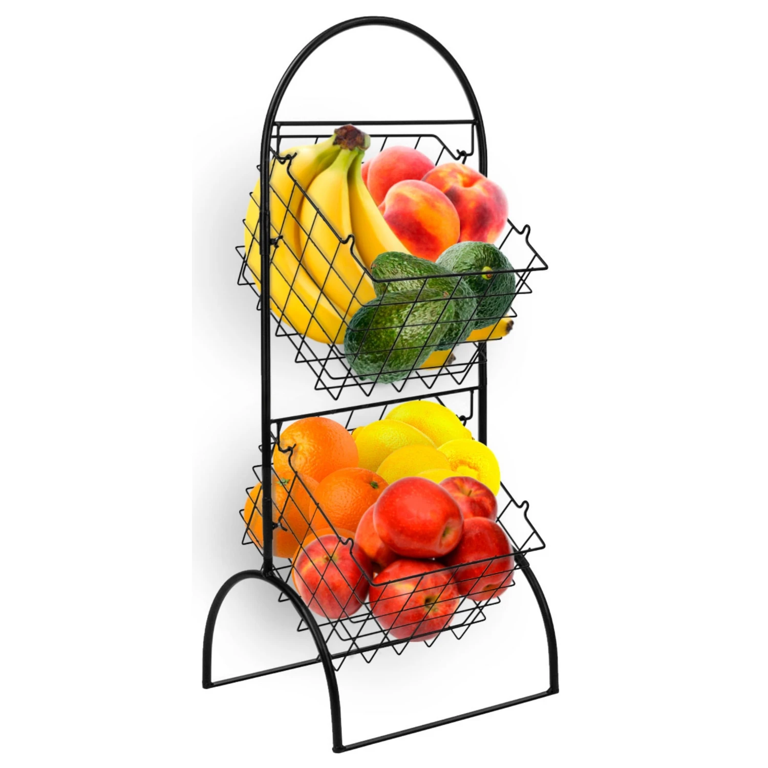 Adjustable Market Basket Stand (2 Tier) 4 Adjustable Market Basket Stand (2 Tier) - Image 2