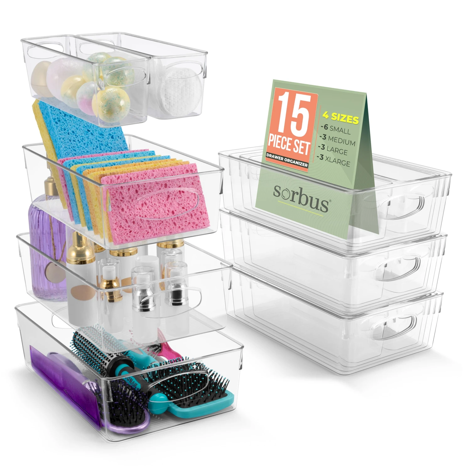 Plastic Clear Bins (15 Pack) 4 Plastic Clear Bins (15 Pack) - Image 2