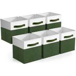 11" Cube Storage Fabric Bins (Two-Toned, 6 Pack) 33 11" Cube Storage Fabric Bins (Two-Toned, 6 Pack) -Sorbus Decor Shop 1 caeccfc0 57ad 4182 a21f bfc4d780799a