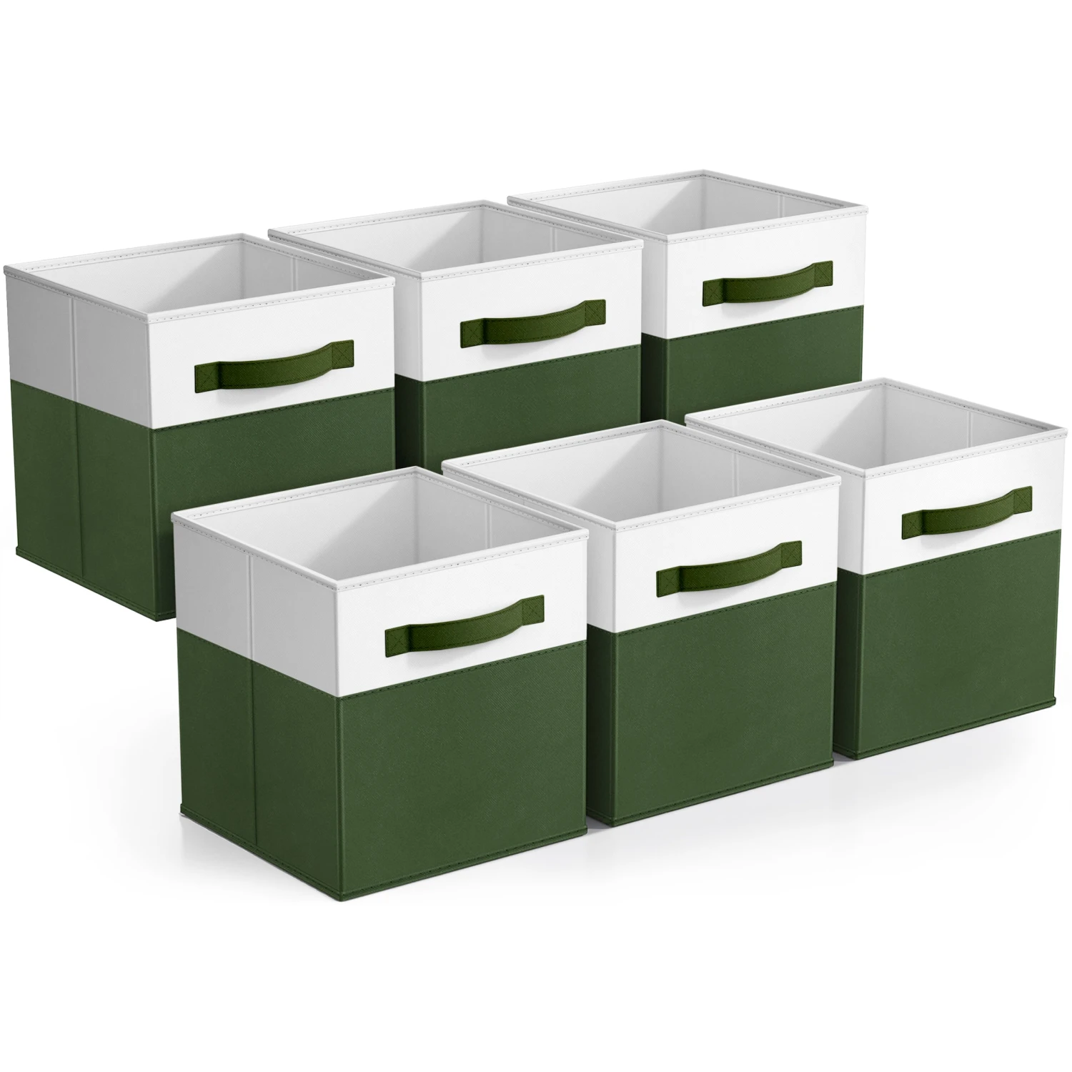 11" Cube Storage Fabric Bins (Two-Toned, 6 Pack) 14 11" Cube Storage Fabric Bins (Two-Toned, 6 Pack) - Image 12