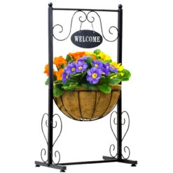 Welcome Planter Basket Stand -Sorbus Decor Shop 1 cc9fab31 65a7 47f7 b4ee 8689d9dcaaa9