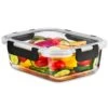 Airtight Glass Food Prep And Storage Container With Lid (Single) -Sorbus Decor Shop 1 d77d85e8 82a7 4b91 a9d4 180adf16b33b