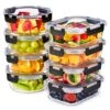 Glass Meal Prep Containers Airtight Lids Mix Shape (Set Of 8) 1 Glass Meal Prep Containers Airtight Lids Mix Shape (Set Of 8) -Sorbus Decor Shop 1 da7d4d76 10b1 4205 9d65 113ed01886cf