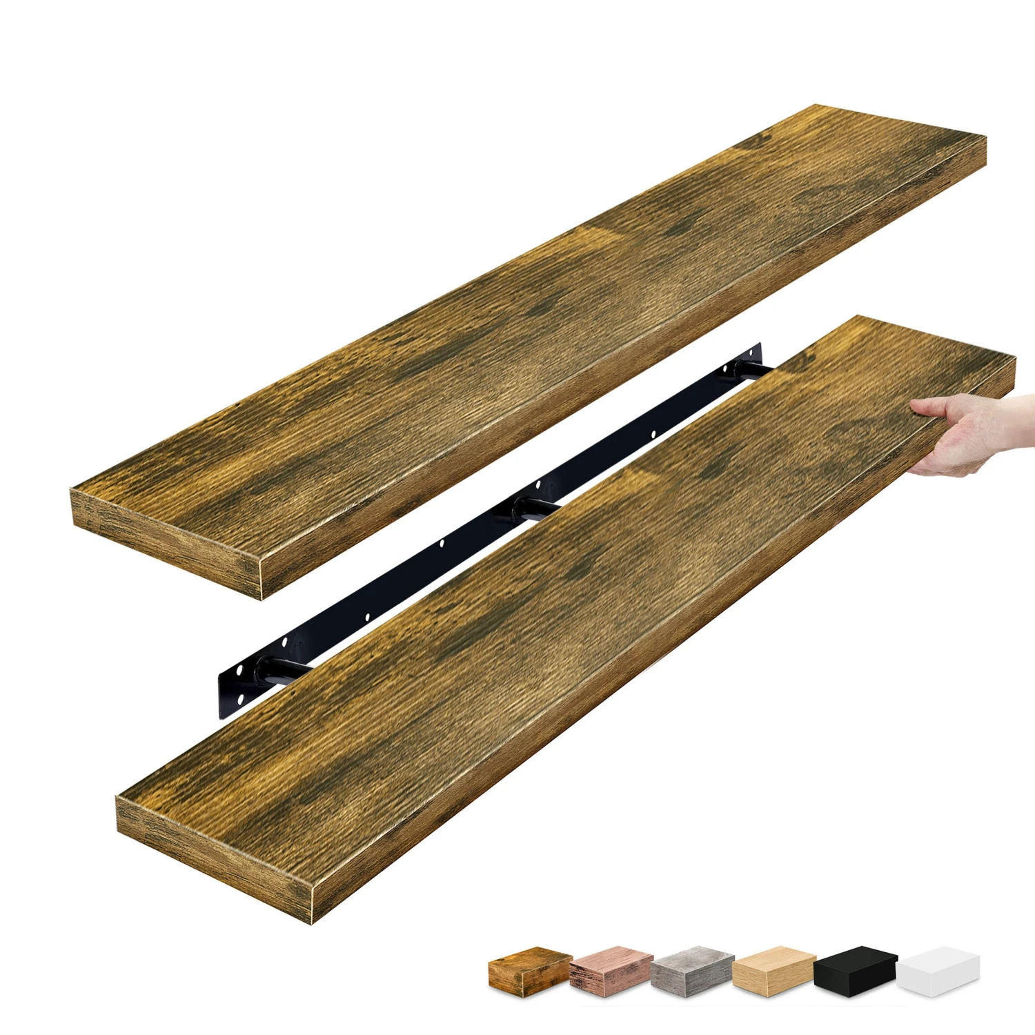 55-Inch Extra Long Floating Shelves (Set Of 2) 10 55-Inch Extra Long Floating Shelves (Set Of 2) - Image 8