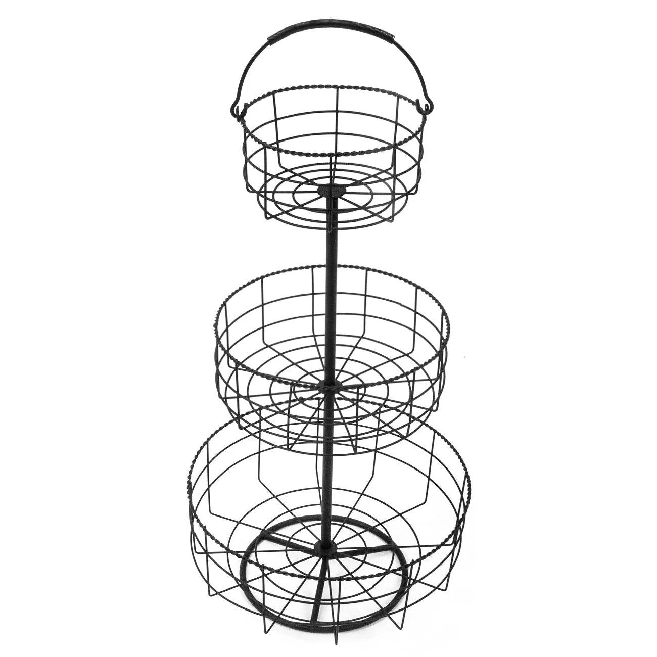 Basket Holder Stand (3 Tier) 4 Basket Holder Stand (3 Tier) - Image 2