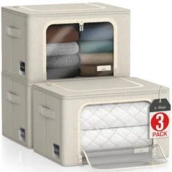 Storage Bins With Window (Packs, Medium) -Sorbus Decor Shop 1 f0050d06 4769 449b ac7b 5aee442dd93f