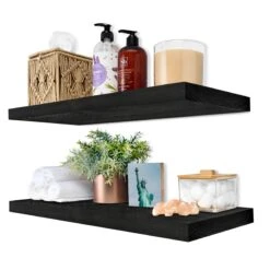 Solid Wood Floating Shelves (Set Of 2, 24”)