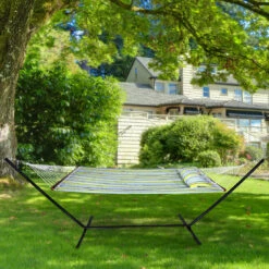 Hammock With Spreader Bars & Frame 21 Hammock With Spreader Bars & Frame -Sorbus Decor Shop 2.HMK STND2 GB TreeLS