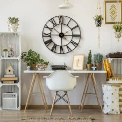 24" Oversized Wall Clock (Roman) 25 24" Oversized Wall Clock (Roman) -Sorbus Decor Shop 2. CLK WAL Office LS1