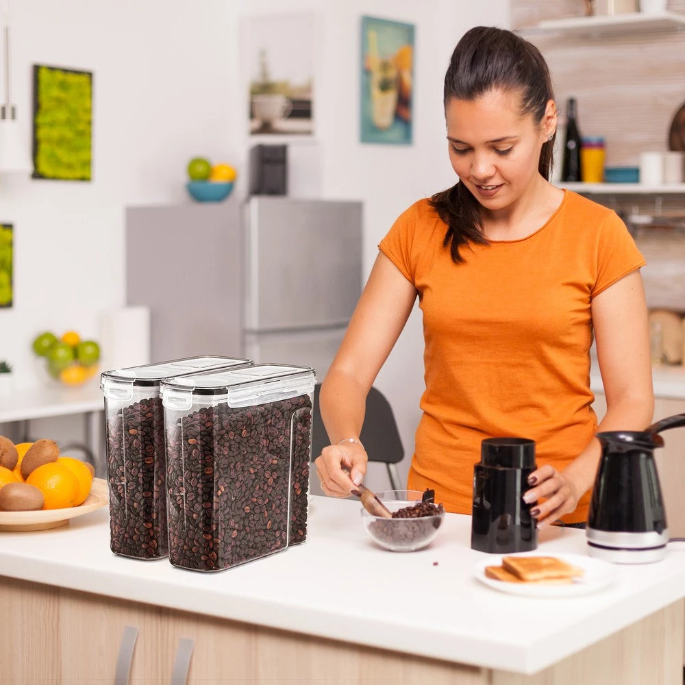 Narrow Coffee Bean Storage Containers Airtight With Lids (Set Of 2) 4 Narrow Coffee Bean Storage Containers Airtight With Lids (Set Of 2) - Image 2