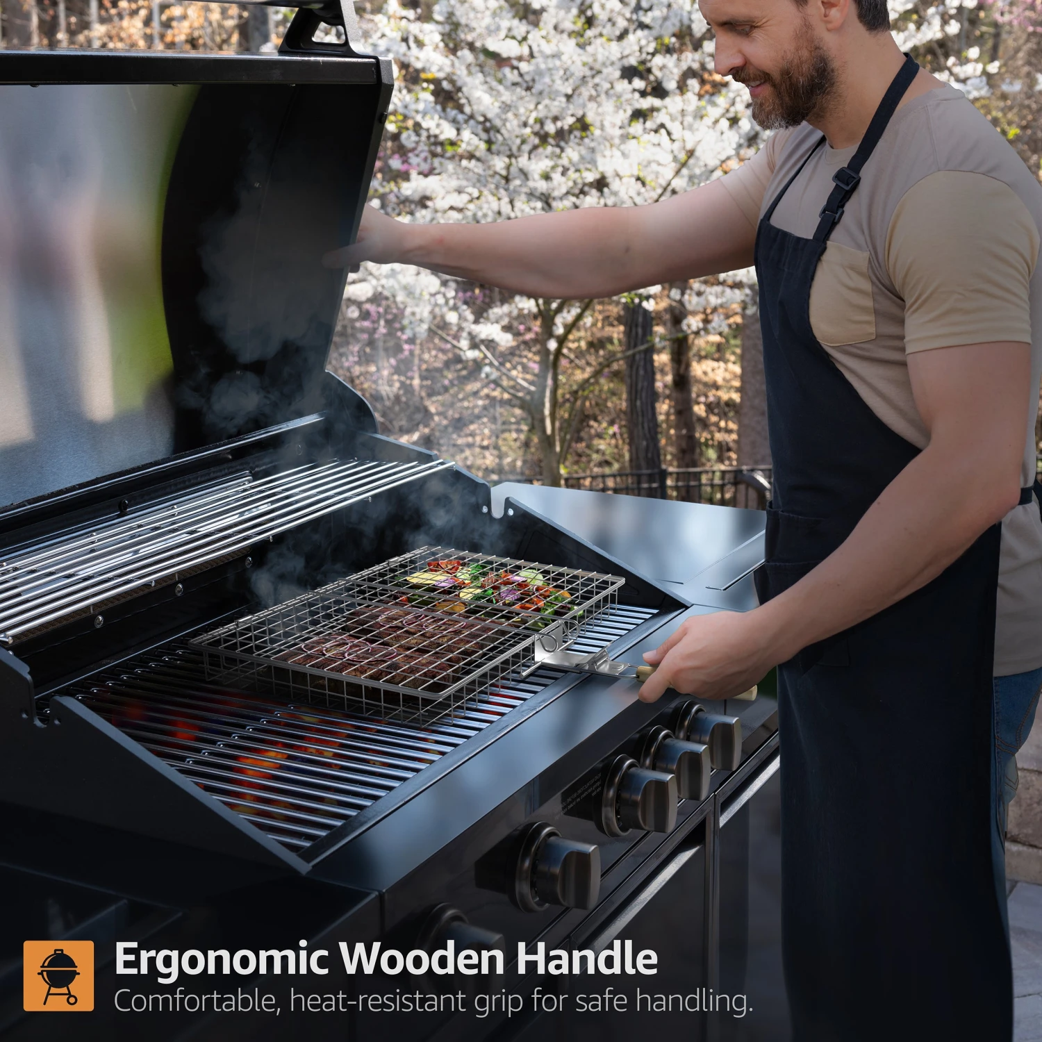 Large Stainless Steel Barbecue Grilling Basket 11 Large Stainless Steel Barbecue Grilling Basket - Image 9