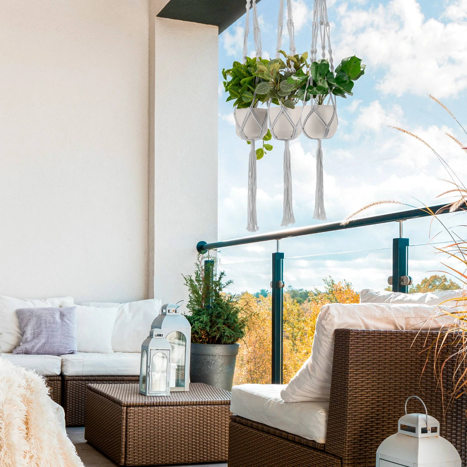 Macrame Plant Hanger 4 Macrame Plant Hanger - Image 2