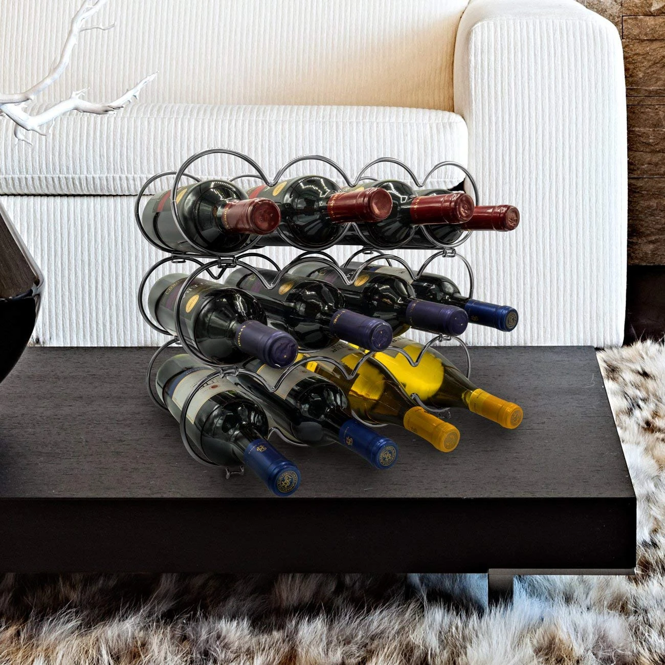 12 Bottle Wine Rack (3 Tier) 4 12 Bottle Wine Rack (3 Tier) - Image 2